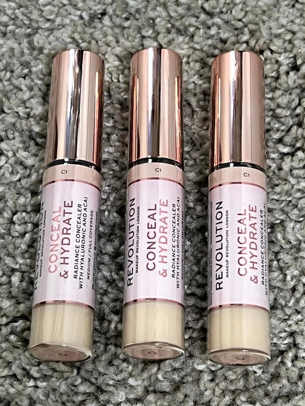 Makeup Revolution Conceal & Hydrate Concealer C1 3 Pack